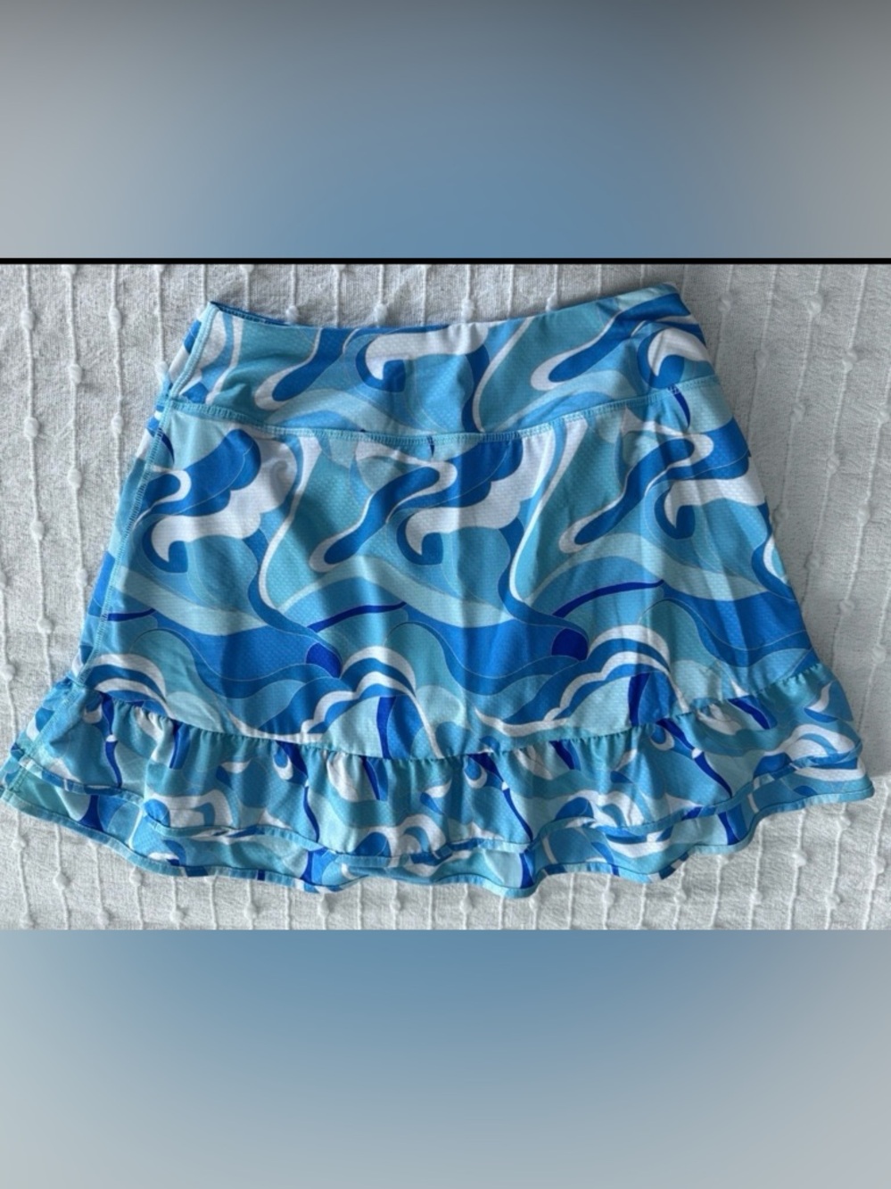 X by GOTTEX Athena Seafoam Golf Tennis Pickleball Knit Godet Skort  Small
